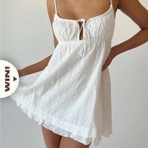 Princess Polly Empress of Love Mini Dress White